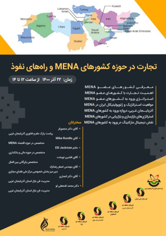 تصویر تجارت در حوزه کشورهای MENA و راههای نفوذ آن