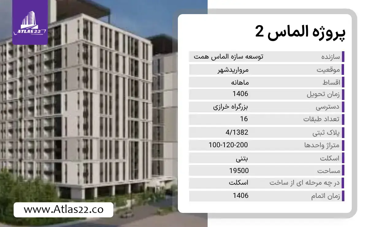 پروژه الماس 2 یکی از پروژه های بسیار آینده دارد در مرواریدشهر می باشد