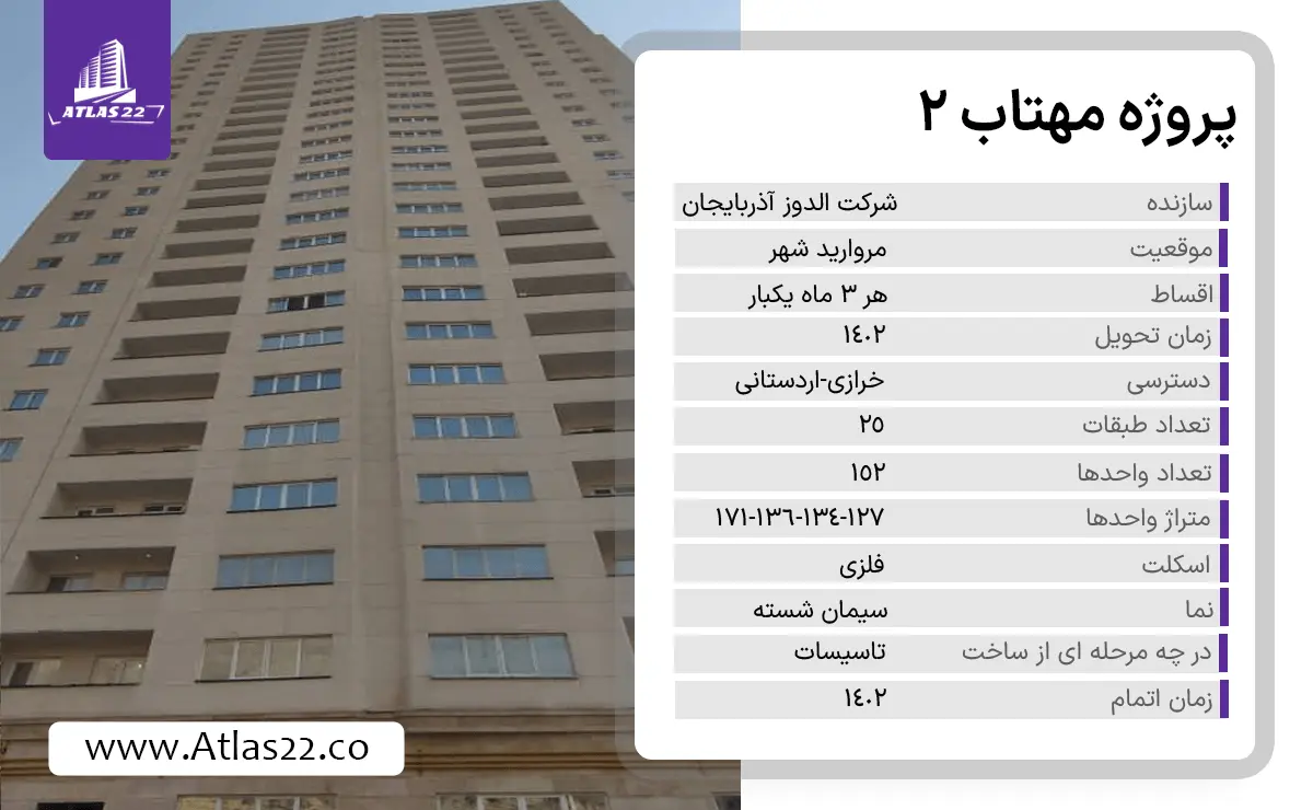 مشخصات برج مهتاب 2