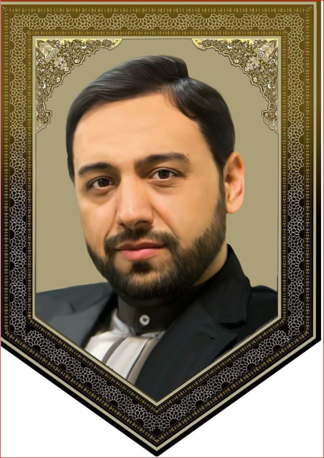 کتیبه آویز ویژه شهادت آیت الله سید ابراهیم رئیسی ابعاد 50 در 140 طرح شماره 105