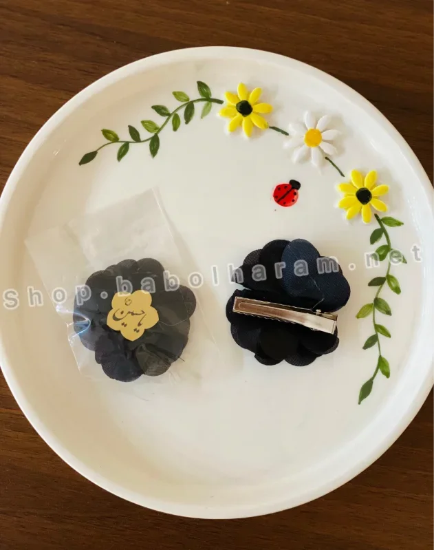 گیره مو مشکی پلاک مذهبی