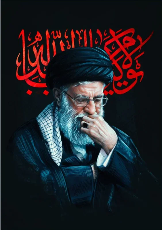 کتیبه عمودی ویژه شهادت رهبر انقلاب طرح شماره 20201