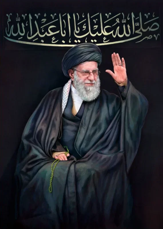 کتیبه عمودی ویژه شهادت رهبر انقلاب طرح شماره 20202
