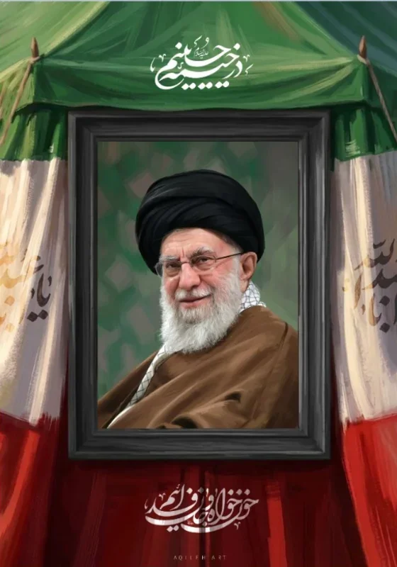 کتیبه عمودی ویژه شهادت رهبر انقلاب طرح شماره 20204