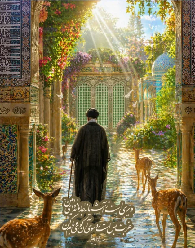 کتیبه عمودی ویژه شهادت رهبر انقلاب طرح شماره 20208