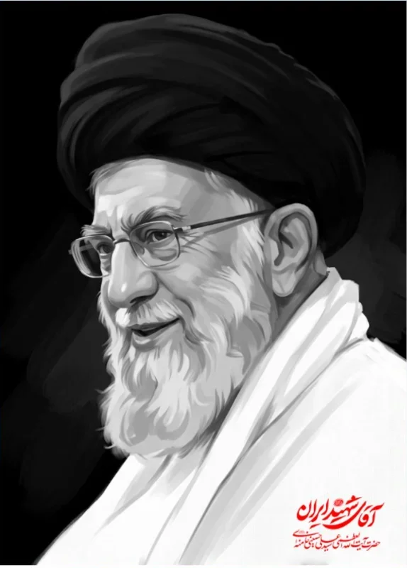 کتیبه عمودی ویژه شهادت رهبر انقلاب طرح شماره 20240