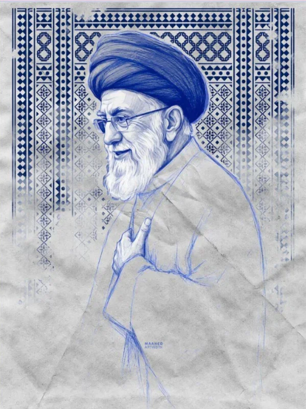 کتیبه عمودی ویژه شهادت رهبر انقلاب طرح شماره 20250