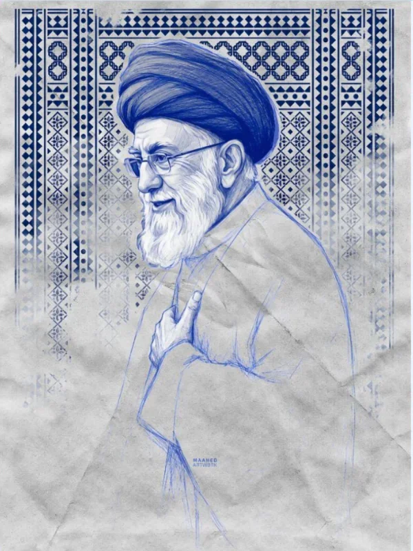 کتیبه عمودی ویژه شهادت رهبر انقلاب طرح شماره 20260