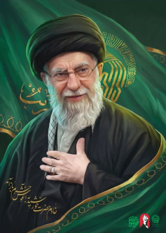کتیبه عمودی ویژه شهادت رهبر انقلاب طرح شماره 20265