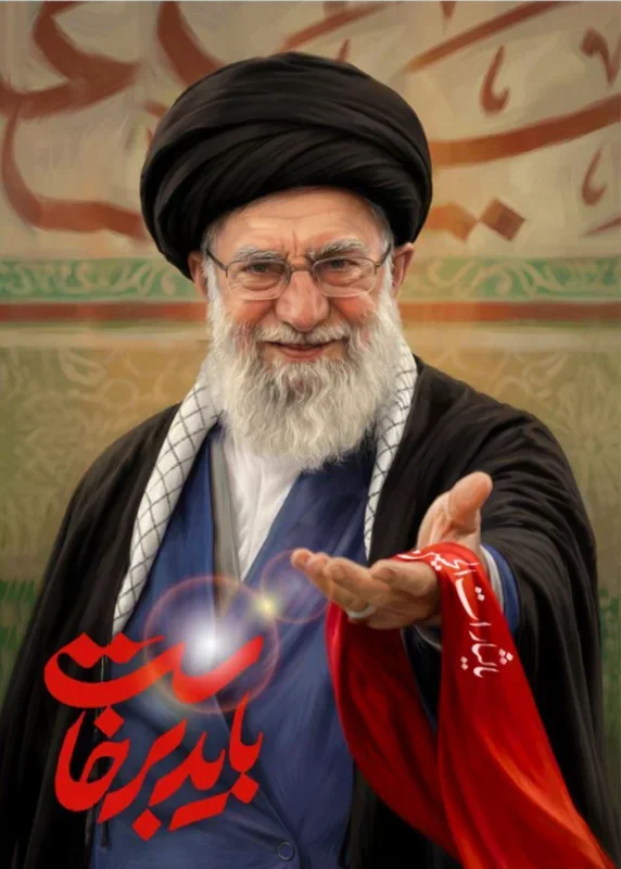 کتیبه عمودی ویژه شهادت رهبر انقلاب طرح شماره 20271