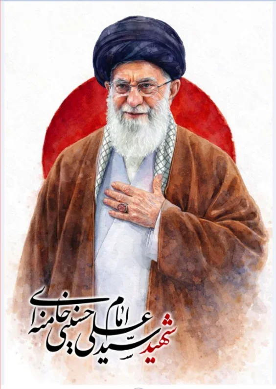 کتیبه عمودی ویژه شهادت رهبر انقلاب طرح شماره 20308