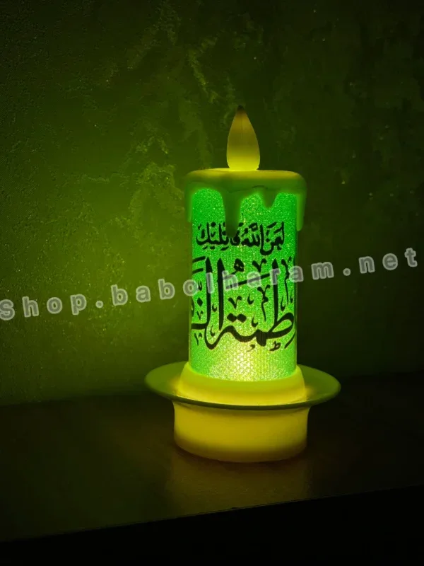 |چراغ تزئینی پلاستیکی متبرک به ذکر اهل بیت(علیه السلام) |