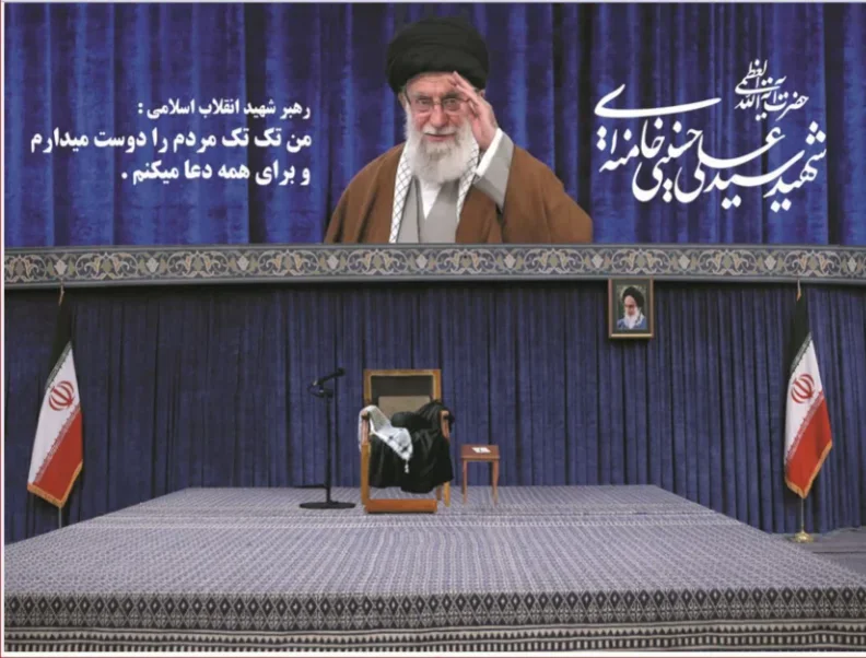 کتیبه عمودی ویژه شهادت رهبر انقلاب طرح شماره 20324