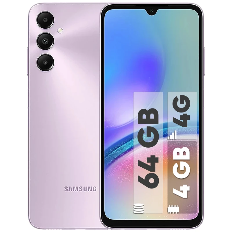 گوشی سامسونگ Galaxy A05s رجیستر‌شده دو سیم‌کارت 64 گیگابایت با رم 4 گیگابایت