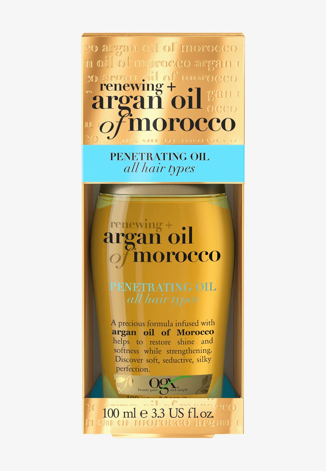 روغن مو آرگان او جی ایکس OGX مدل Renewing+ Argan Oil Of Morocco Penetrating Oi
