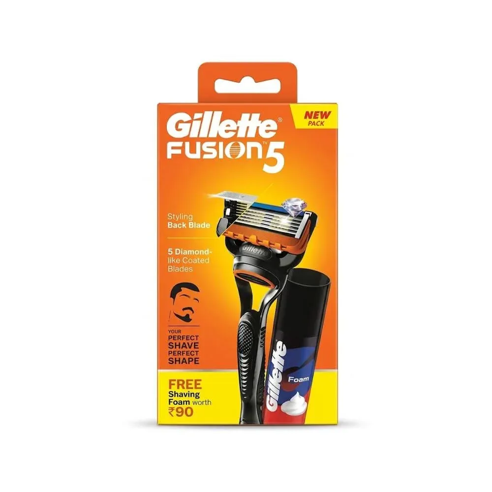 بسته خودتراش 5 تیغه مردانه ژیلت Gillette fusion5 به همراه فوم اصلاحposter