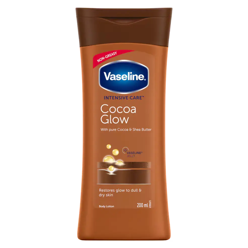 لوسیون بدن شکلاتی وازلین مدل Cocoa Glow