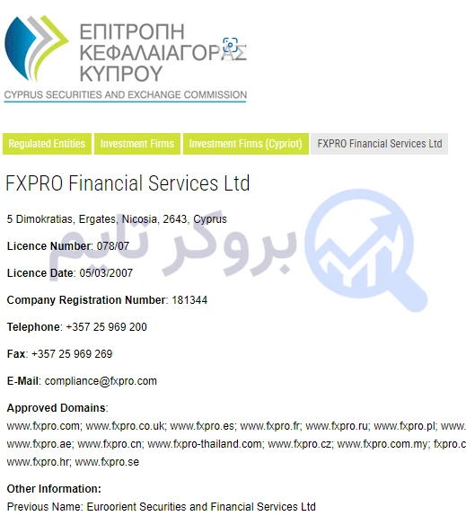 اف ایکس پرو | FxPro 3 رگوله CySEC بروکر اف ایکس پرو