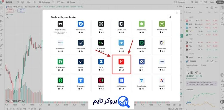 اف ایکس پرو | FxPro 9 آموزش اتصال حساب های معاملاتی بروکر اف ایکس پرو به تریدینگ ویو