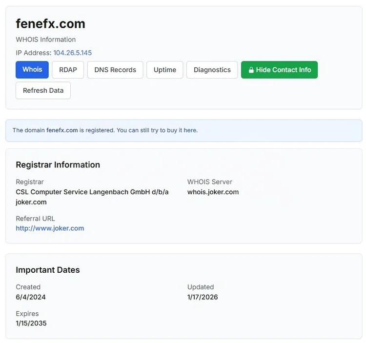 فنفیکس | Fenefx 2 دامنه پراپ فرم فنفیکس