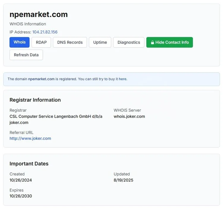 ان پی ای | NPE Prop 2 دامنه پراپ فرم ان پی ای | بوکر تایم