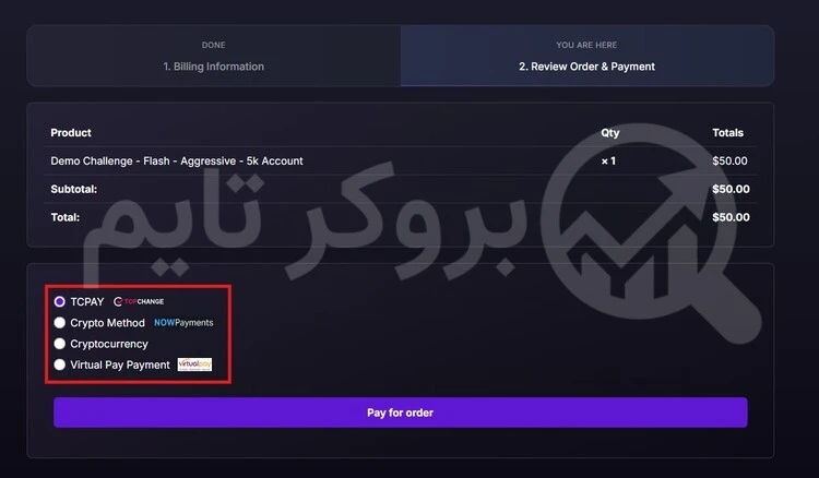 فور اف ایکس | Forfx 18 آموزش تصویری خرید چالش از پراپ فرم فور اف ایکس از طریق تاپ چنج | بروکر تایم