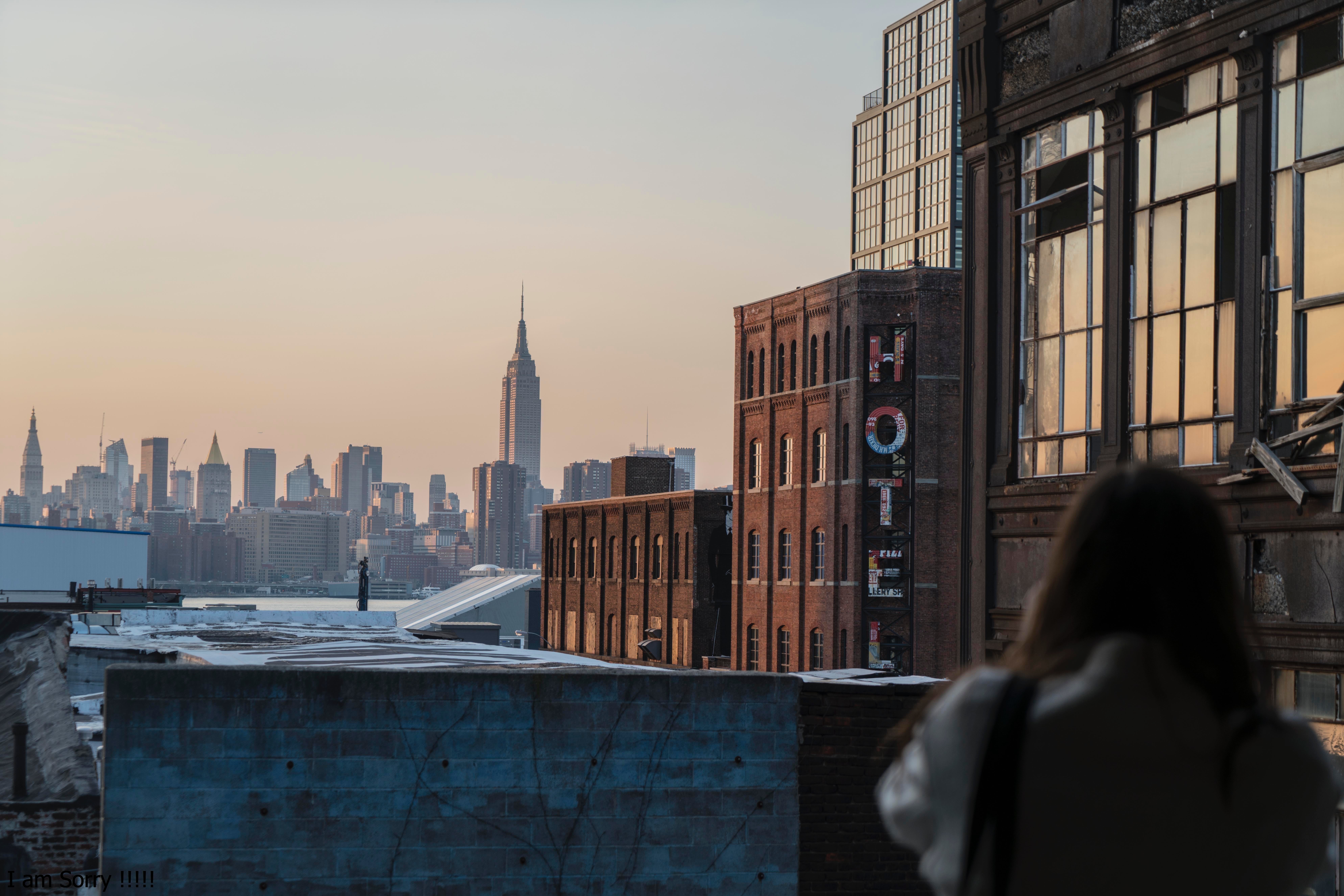 girl on a building roof