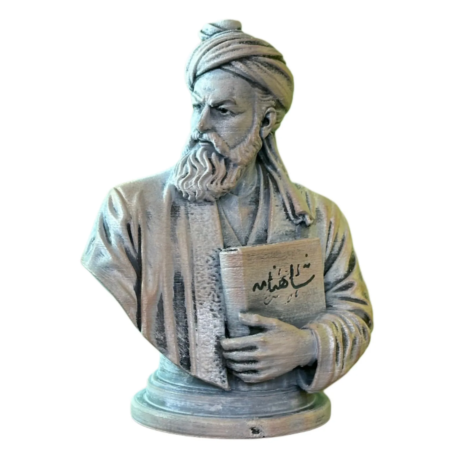 فیگور فردوسی, Ferdowsi bust, نیم تنه فردوسی, مجسمه شاهنامه, Shahnameh figure, فیگور شاعر ایرانی, دکور فرهنگی ایرانی, مجسمه کلاسیک ایرانی, هدیه ادبی, bust کلکسیونی ایرانی