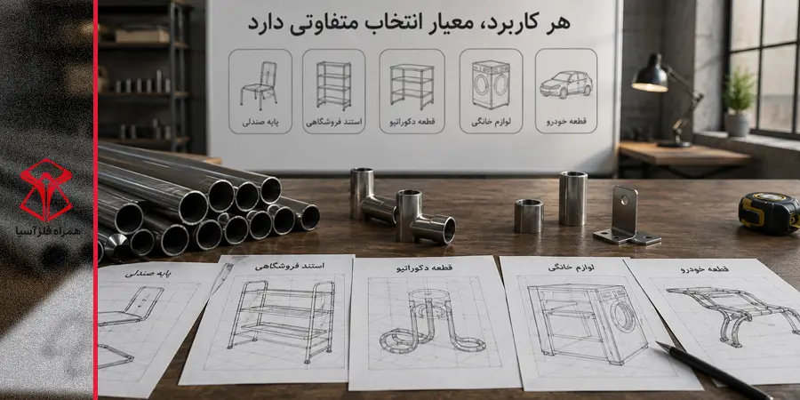 کاربرد نهایی در خرید لوله مبلی تعیین&zwnj;کننده است