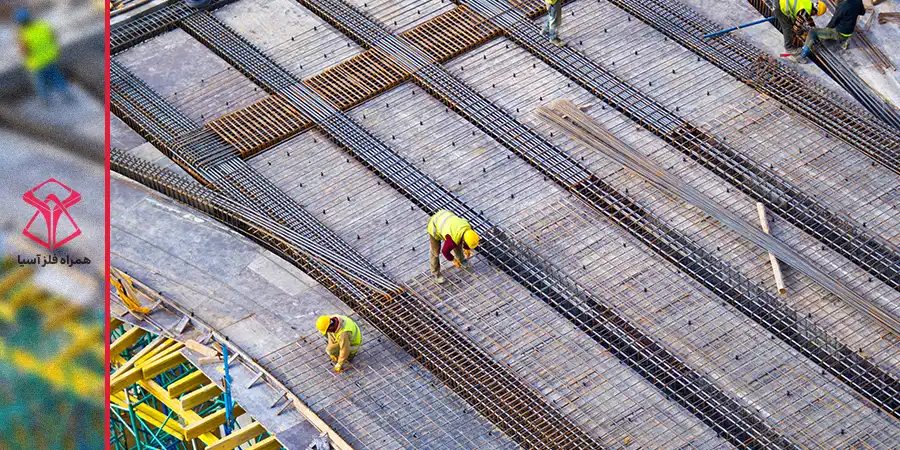 میلگرد میانه در حال استفاده