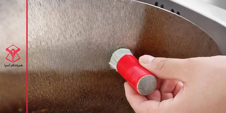 از بین بردن زنگ ورق استیل