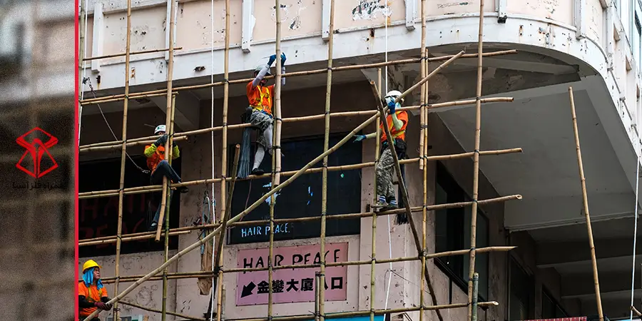 داربست بامبو یا چوبی