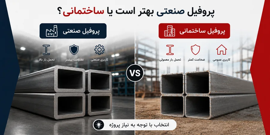 پروفیل صنعتی بهتر است یا ساختمانی