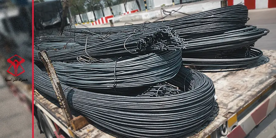 میلگردهای خم شده آجدار در بار ماشین