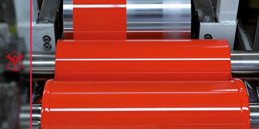 ورق رنگی در حال تولید