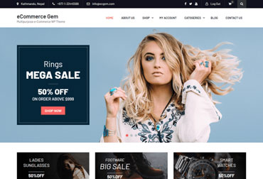 eCommerce Gem online store template