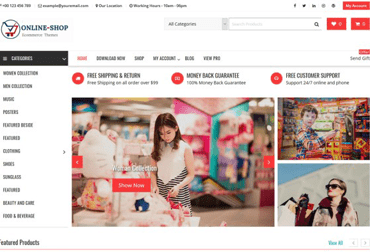 Shop online store template