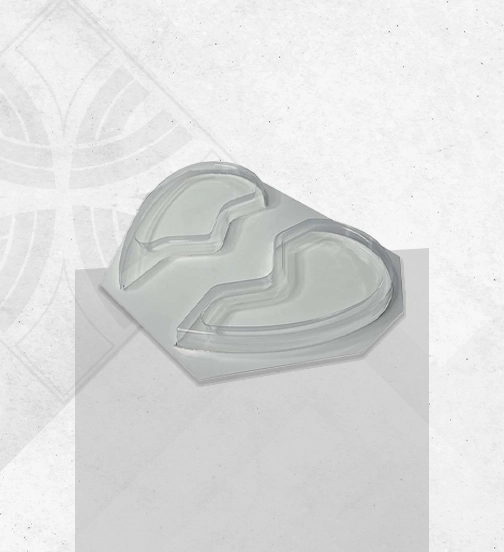 اردوخوری قلبی | قالب طلقی اردوخوری قلب شکسته 50 بار قابل تولید