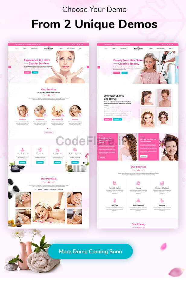 قالب HTML سالن ماساژ و کلینیک زیبایی BeautyZone 