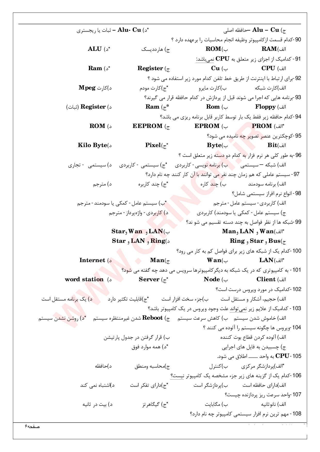 دانلود جزوه و جدیدترین نمونه سوالات استخدامی icdl با جواب pdf (ویرایش 1404)
