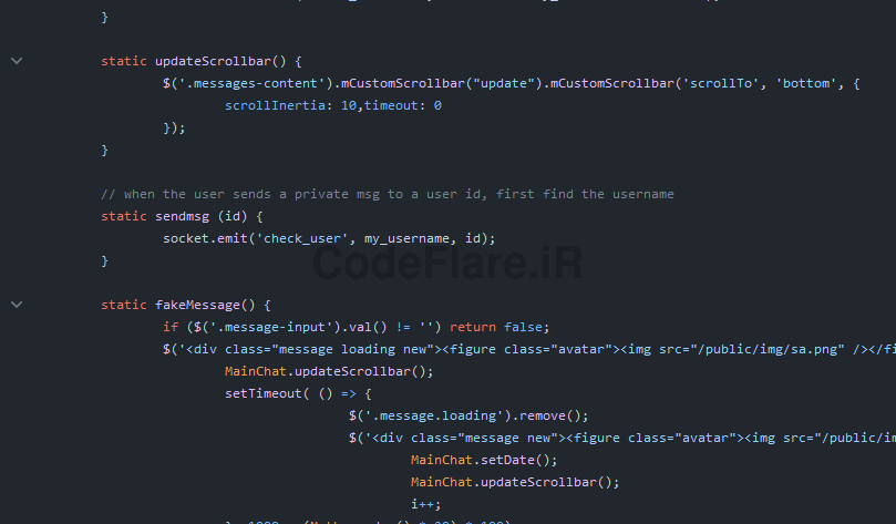 پیشنمایش سورس پروژه چت آنلاین با استفاده از Socket.IO