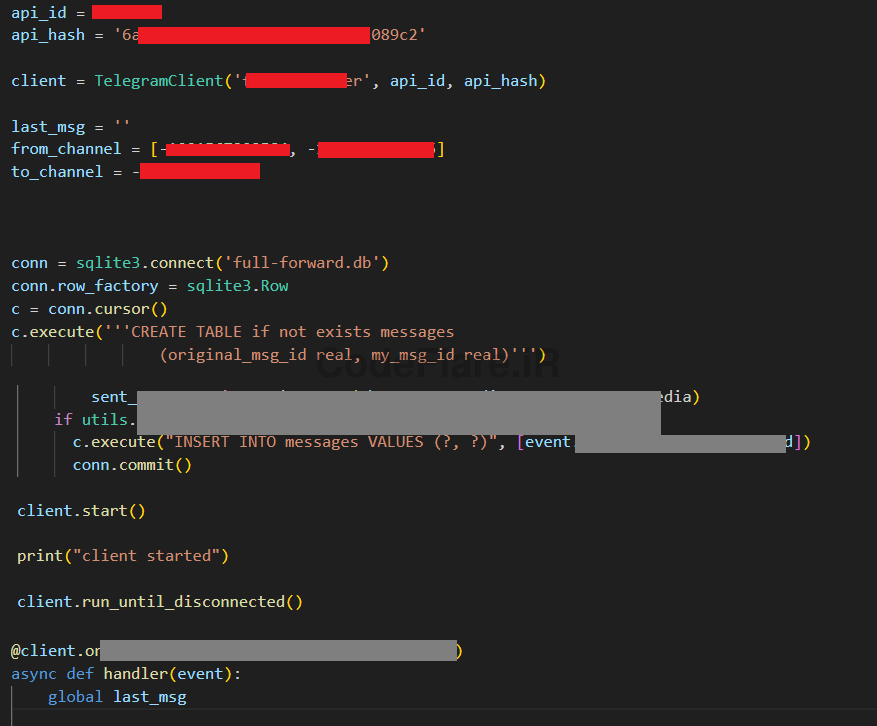 سورس ربات فورواردر تلگرام