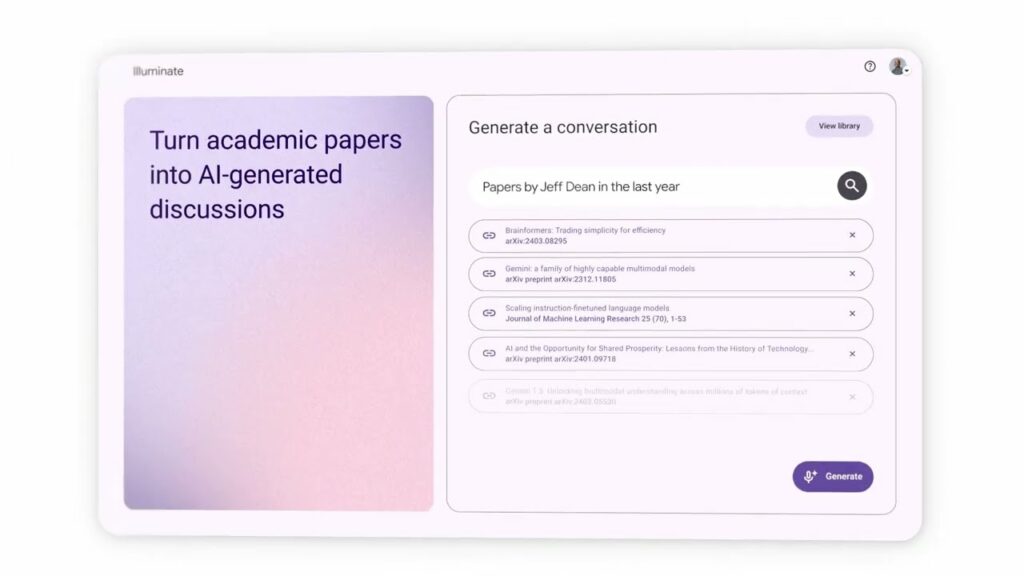 هوش مصنوعی گوگل برای تبدیل مقاله‌های علمی به مصاحبه