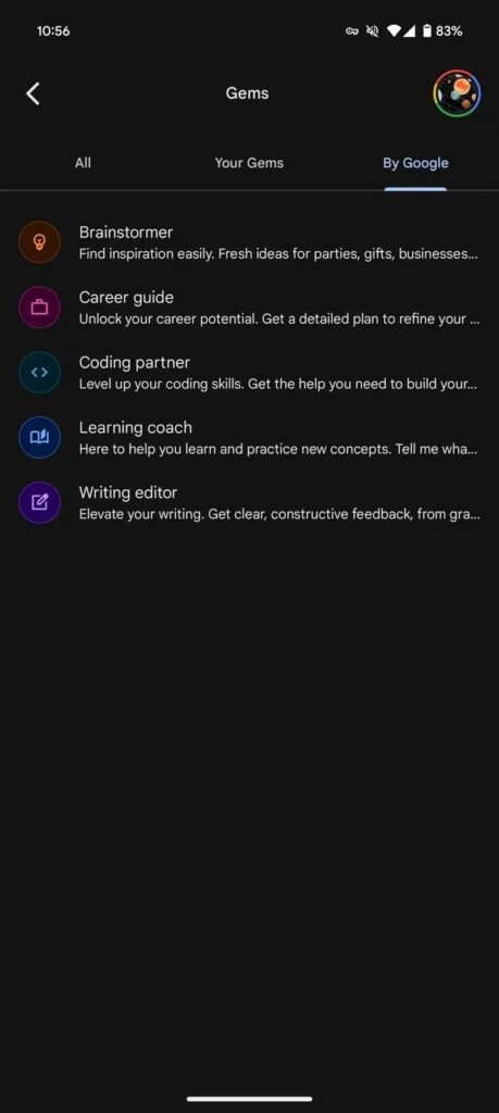 Gems در جمینای