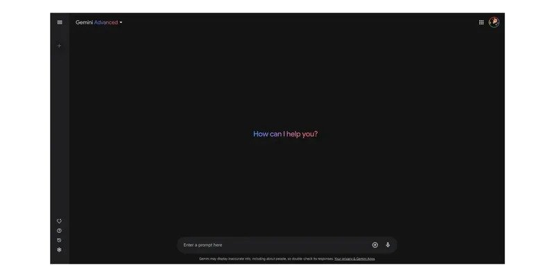 صفحه اصلی بازطراحی شده Gemini