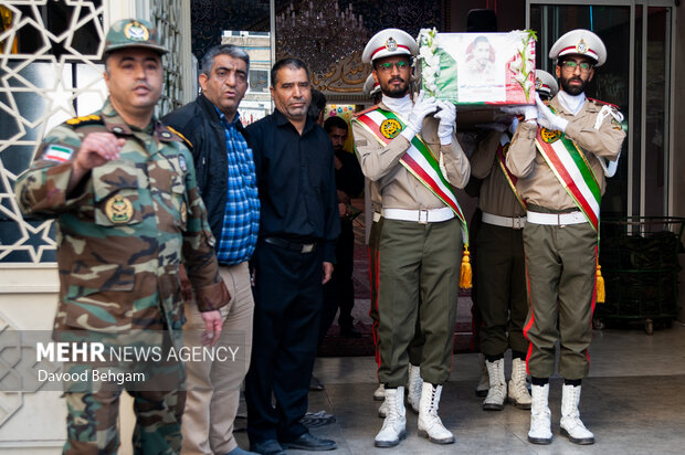 تشییع پیکر مرزبان شهید «ابوالفضل ربیع‌زاده» در مشهد