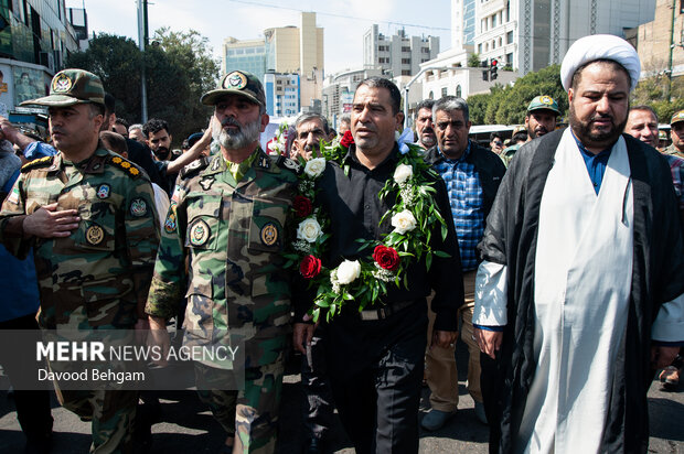 تشییع پیکر مرزبان شهید «ابوالفضل ربیع‌زاده» در مشهد