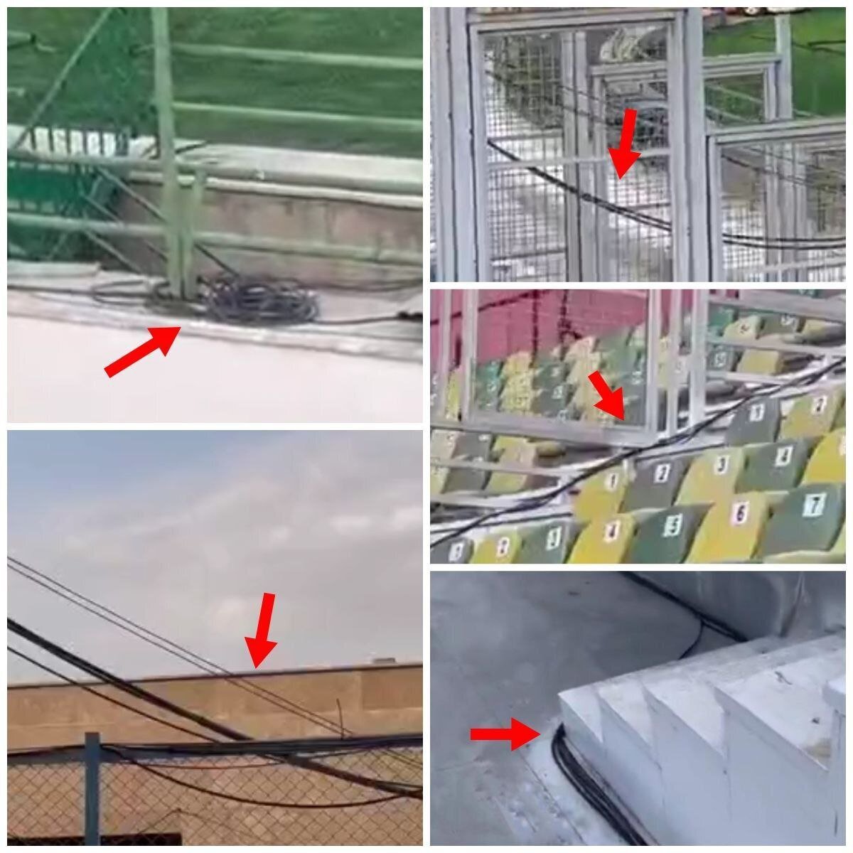 وضعیت خطرناک سکوهای شهر قدس در آستانه دیدار استقلال + تصاویر