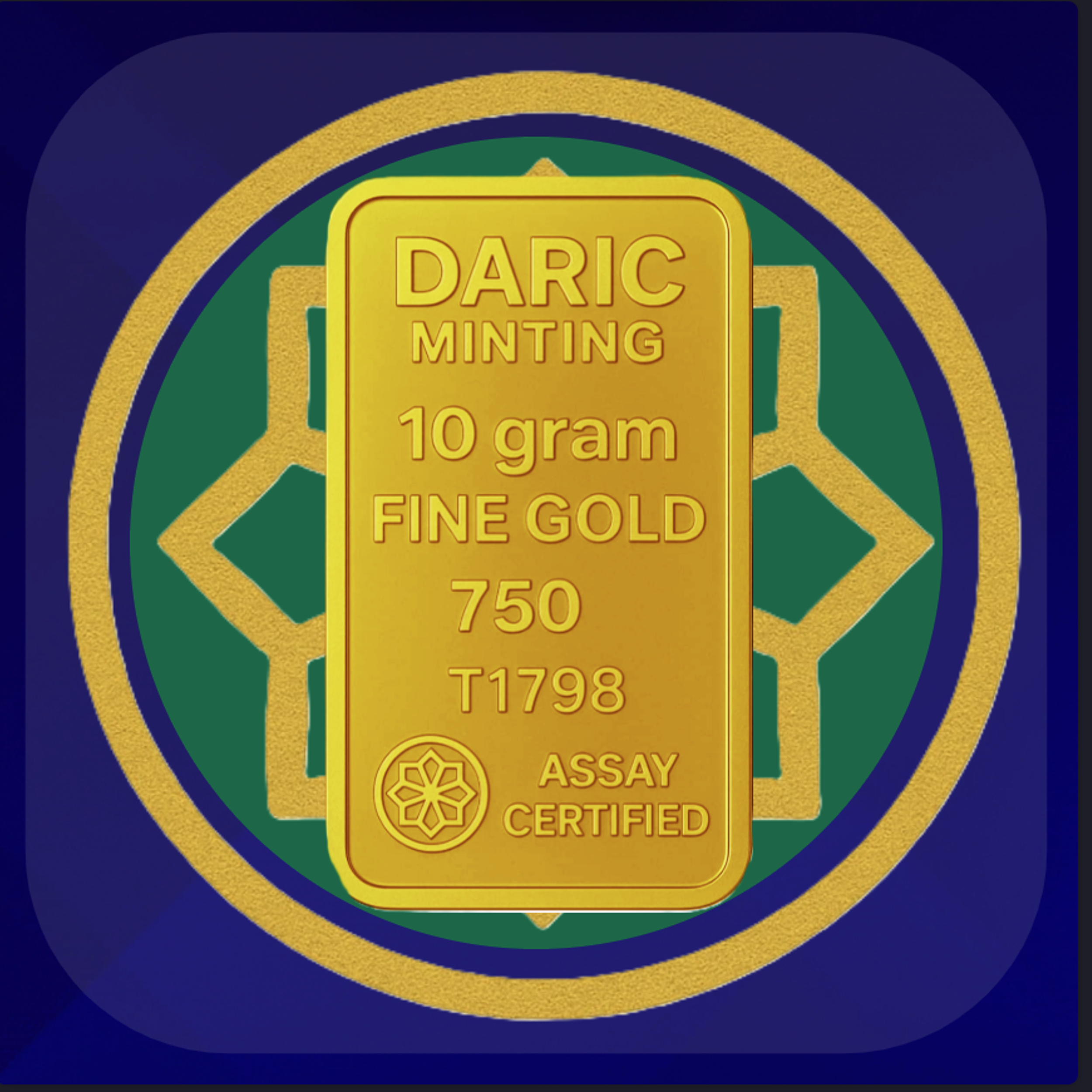 10 گرمی شمش  18 عیار|750