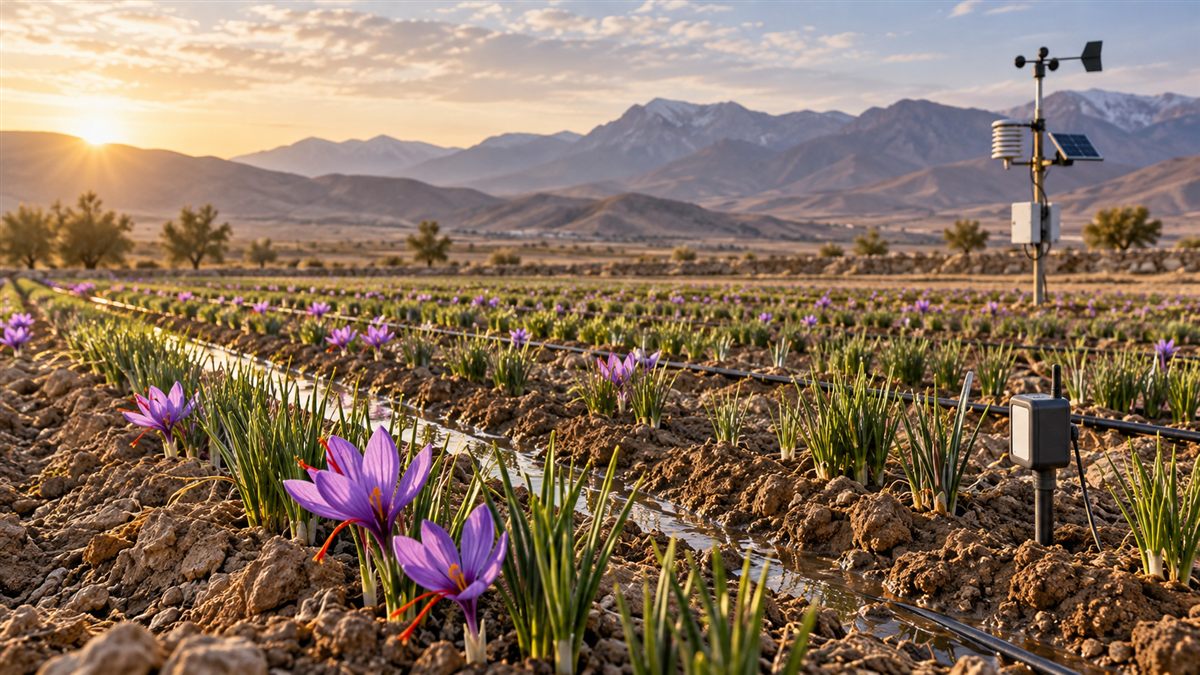 کشت هوشمند زعفران؛ پایش رطوبت خاک و زمانبندی آبیاری